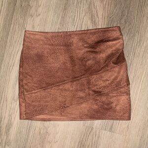Free People Brown Mini Skirt